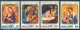 Malawi 1985 Christmas, Paintings 4v, Mint NH, Religion - Christmas - Art - Paintings - Weihnachten