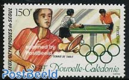 New Caledonia 1988 Olympic Games Seoul 1v, Mint NH, Sport - Olympic Games - Table Tennis - Neufs