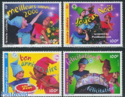 New Caledonia 1999 Christmas, Greetings 4v, Mint NH, Religion - Various - Christmas - Greetings & Wishing Stamps - New.. - Unused Stamps