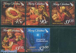 New Zealand 2005 Christmas 5v, Mint NH, Religion - Christmas - Ongebruikt