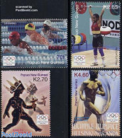 Papua New Guinea 2004 Olympic Games 4v, Mint NH, Sport - Athletics - Olympic Games - Swimming - Weightlifting - Leichtathletik