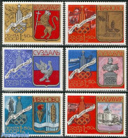Russia, Soviet Union 1977 Olympic Games Moscow 1980 6v, Mint NH, History - Sport - Coat Of Arms - Olympic Games - Unused Stamps