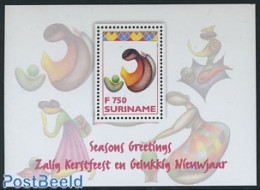 Suriname, Republic 1996 Christmas S/s, Mint NH, Religion - Christmas - Kerstmis