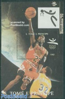 Sao Tome/Principe 1992 Olympic Games Barcelona S/s, Mint NH, Sport - Basketball - Olympic Games - Baloncesto