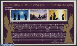 Saint Vincent & The Grenadines 1984 Christmas S/s, Mint NH, Performance Art - Religion - Music - Christmas - Music