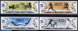 Cyprus 2004 Olympic Games 4v, Mint NH, Nature - Sport - Horses - Olympic Games - Swimming - Unused Stamps