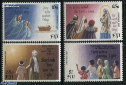 Fiji 1990 Christmas 4v, Mint NH, Religion - Christmas - Natale