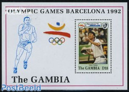 Gambia 1992 Olympic Games S/s, Table Tennis, Mint NH, Sport - Olympic Games - Table Tennis - Tenis De Mesa