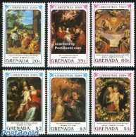 Grenada 1990 Christmas (1989) 6v, Rubens Paintings, Mint NH, Religion - Christmas - Art - Paintings - Rubens - Christmas
