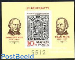 Hungary 1979 Stamp Day S/s Imperforated, Mint NH, Stamp Day - Stamps On Stamps - Neufs