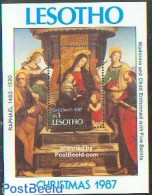 Lesotho 1987 Christmas S/s, Mint NH, Religion - Christmas - Art - Paintings - Weihnachten