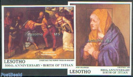 Lesotho 1988 Christmas, Paintings 2 S/s, Mint NH, Religion - Christmas - Art - Paintings - Weihnachten