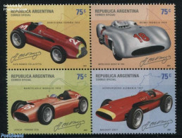 Argentina 2001 Racing Cars 4v [+], Mint NH, Sport - Transport - Autosports - Automobiles - Art - Handwriting And Autog.. - Unused Stamps