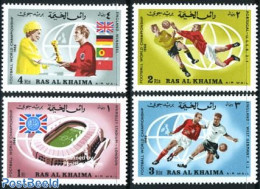 Ras Al-Khaimah 1966 World Cup Football Victory 4v, Mint NH, Sport - Football - Ras Al-Khaimah