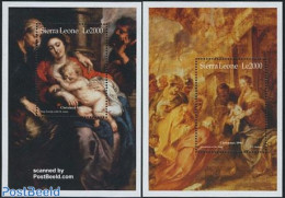 Sierra Leone 1996 Christmas, Rubens Paintings 2 S/s, Mint NH, Religion - Christmas - Art - Paintings - Rubens - Kerstmis