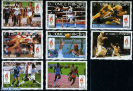 Sao Tome/Principe 1993 Olympic Games 8v, Mint NH, Sport - Athletics - Boxing - Fencing - Football - Olympic Games - Athletics
