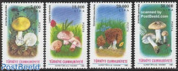 Türkiye 1995 Mushrooms 4v, Mint NH, Nature - Mushrooms - Autres & Non Classés