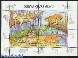 Türkiye 2002 Environment Day, Catlikes S/s, Mint NH, Nature - Animals (others & Mixed) - Cat Family - Autres & Non Classés