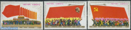 China People’s Republic 1977 Communist Party 3v, Mint NH - Unused Stamps
