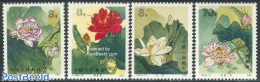 China People’s Republic 1980 Lotus Flowers 4v, Mint NH, Nature - Flowers & Plants - Ongebruikt