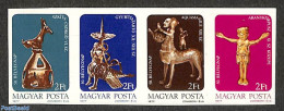 Hungary 1977 Stamp Day 4v Imperforated [:::], Mint NH, Stamp Day - Art - Art & Antique Objects - Ungebraucht