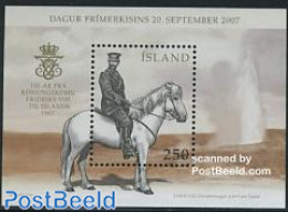 Iceland 2007 Stamp Day, King On Horse S/s, Mint NH, History - Nature - Various - Kings & Queens (Royalty) - Horses - S.. - Ongebruikt