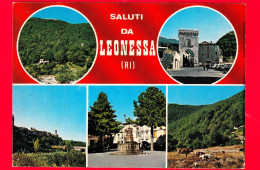 ITALIA - LAZIO - Cartolina Viaggiata Nel 1975 - LEONESSA (Rieti) - Saluti - Vedute (cinque) - Sonstige & Ohne Zuordnung