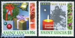 Saint Lucia 2008 Christmas 2v, Mint NH, Religion - Christmas - Noël