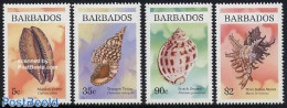 Barbados 1997 Shells 4v, Mint NH, Nature - Shells & Crustaceans - Vie Marine