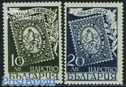 Bulgaria 1940 Stamps Centenary 2v, Mint NH, 100 Years Stamps - Stamps On Stamps - Ungebraucht