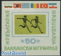 Bulgaria 1963 Balkan Games S/s, Mint NH, History - Sport - Europa Hang-on Issues - Flags - Athletics - Sport (other An.. - Ongebruikt