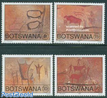 Botswana 1991 Cave Paintings 4v, Mint NH, Art - Cave Paintings - Préhistoire
