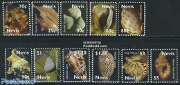 Nevis 2007 Definitives, Shells 11v, Mint NH, Nature - Shells & Crustaceans - Mundo Aquatico