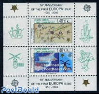 Turkish Cyprus 2006 50 Years Europa Stamps S/s, Mint NH, History - Transport - Various - Europa Hang-on Issues - Space.. - European Ideas