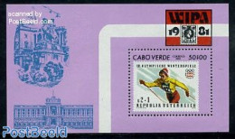 Cape Verde 1981 WIPA 1981 S/s, Mint NH, Sport - Olympic Winter Games - Skiing - Philately - Stamps On Stamps - Skiing
