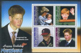 Gibraltar 2002 Prince Harry 18th Birthday S/s, Mint NH, History - Kings & Queens (Royalty) - Royalties, Royals