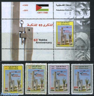 Palestinian Terr. 2011 63 Years Nakba 4v+s/s, Mint NH - Palestina