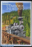Angola 1997 PACIFIC97 S/s, Canadian Pacific 4-4-0, Mint NH, Transport - Railways - Trains
