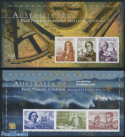 Australia 1999 Australia 99 2 S/s Imperforated, Mint NH, History - Transport - Explorers - Philately - Ships And Boats - Unused Stamps