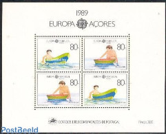 Azores 1989 Europa, Playing Children S/s, Mint NH, History - Various - Europa (cept) - Toys & Children's Games - Azoren