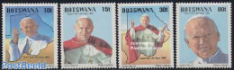 Botswana 1988 Pope John Paul II 4v, Mint NH, Religion - Various - Pope - Religion - Maps - Pausen