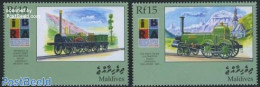 Maldives 1999 IBRA, Railways 2v, Mint NH, Transport - Railways - Trains
