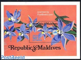 Maldives 1984 Ausipex 84 S/s, Mint NH, Nature - Flowers & Plants - Orchids - Maldives (1965-...)