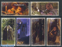 New Zealand 2001 Lord Of The Rings 6v, Mint NH, Transport - Ships And Boats - Art - Photography - Science Fiction - Unused Stamps