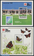 New Zealand 1991 Philanippon 2 S/s, Mint NH, Nature - Sport - Butterflies - Rugby - Sport (other And Mixed) - Philately - Nuevos