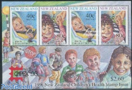 New Zealand 1996 Health, Capex 96 S/s, Mint NH, Transport - Philately - Traffic Safety - Neufs