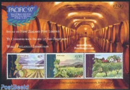 New Zealand 1997 Pacific 97, Wine S/s, Mint NH, Nature - Wine & Winery - Philately - Ongebruikt