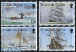 Tristan Da Cunha 2000 Stamp Show London, Ships 4v, Mint NH, Transport - Ships And Boats - Barcos