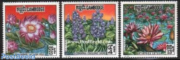 Cambodia 1970 Flowers 3v, Mint NH, Nature - Flowers & Plants - Cambogia