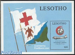 Lesotho 1989 Red Cross, Aeroplanes S/s, Mint NH, Health - Transport - Red Cross - Aircraft & Aviation - Red Cross